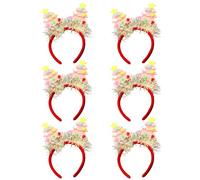 LAIOUSN Lot de 6 bandeaux réutilisables pour Noël, style simple et doux pour célébrer la joie et le bureau