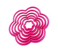 LAIOUSN Lot de 6 moules à sucre de qualité supérieure pour pâtisserie, motif étoile et cœur, rangement facile, en polystyrène ABS, ensemble de emporte-pièces créatifs pour biscuits.