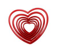 LAIOUSN Lot de 6 moules à sucre de qualité supérieure pour pâtisserie, motif étoile et cœur, rangement facile, en polystyrène ABS, ensemble de emporte-pièces créatifs pour biscuits.