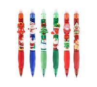 LAIOUSN Lot de 6 stylos à encre gel rétractables effaçables à pointe de 0,5 mm pour écrire, remplir les bas de Noël, stylo correcteur