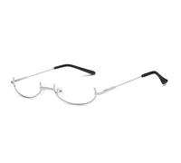 LAIOUSN Lunettes demi-lune dorées sans verres pour des styles uniques et des déclarations de mode