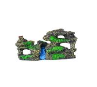 LAIOUSN Ornements d'aquariums avec vue sur la montagne avec cabanes dans les arbres, ornements d'aquariums d'hôtel pour petits poissons jouer et se cacher grotte