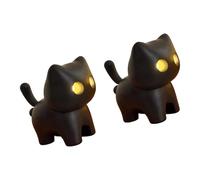 LAIOUSN Porte-clés chat noir avec LED lumineuse automatique pour trouver la nuit et son amusant pour soulager le stress Emballage cadeau inclus Effet sonore, b, A