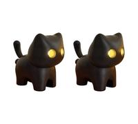 LAIOUSN Porte-clés chat noir avec LED lumineuse automatique pour trouver la nuit et son amusant pour soulager le stress Emballage cadeau inclus Effet sonore, a, F