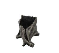 LAIOUSN Pot de fleurs artificielles en bois flotté pour plantes grasses en résine - Sculpture rustique, cactus - Pots de fleurs pour fraises et petites plantes décoratives