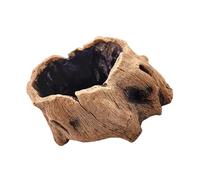 LAIOUSN Pot de fleurs artificielles en bois flotté pour plantes grasses - Sculpture de souches d'arbre, cactus rustiques, pots de fleurs pour petites plantes, arrangement floral, pot de fleurs en faux