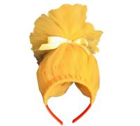 LAIOUSN Serre-tête en tulle pour enfants avec nœud et fleur - Accessoire de jeu de rôle - Accessoire de conte de fées