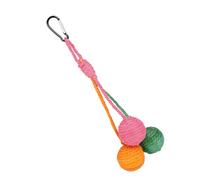 LAIOUSN Sphère en sisal à suspendre pour chats - Favorise le jeu interactif et la santé - Chats interactifs naturels colorés pour l'intérieur