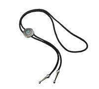 LAIOUSN Style rétro turquoises pendentif boloties chemise cravate western costume Halloween Boloties décoration pour fête turquoise Bolo cravate, Motif fleurs, taille unique