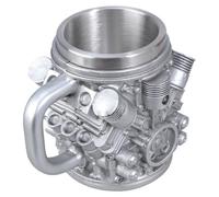 LAIOUSN Tasse à café isotherme à double paroi avec poignée, couche intérieure en acier inoxydable, passe au lave-vaisselle, tasse à café pour bureau, maison, motif mécanique unique