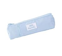 LAIOUSN Trousse à crayons avec bande élastique réglable pour ordinateur portable, journal de maquillage, fournitures scolaires avec bande élastique réglable pour filles, bleu