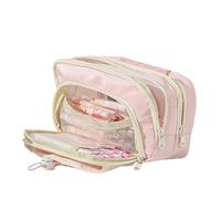 LAIOUSN Trousse à crayons de grande capacité avec poignée et compartiments multiples pour marqueurs, D