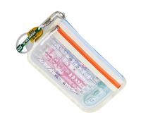 LAIOUSN Trousse à crayons haute capacité avec 2 compartiments - Trousse transparente - Organiseur de voyage - Trousse de maquillage en maille, beige