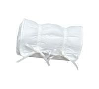 LAIOUSN Trousse à crayons haute capacité avec nœud papillon - Organiseur de voyage pour maquillage - Pour femme et fille - En peluche, blanc