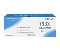 LAIPENG 2 Noir Compatible 153X W1530X ( 153A W1530A ) Kit de Recharge de Toner pour 1602 2602 2603 2605 1504w 1604w 2504dw 2604sdw 1504 2504 2606 2606dw MFP 1604 2604 Imprimantes