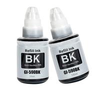 LAIPENG GI-490 GI-590 Encre Compatible pour G1400 G1410 G2400 G2410 G3400 G4400 G4411 G3501 G2501 G1501 G4511 G1500 G1510 G2500 G2510 G3500 G3510 G4500 G4510 Imprimante GI490 GI590 (BK*2)