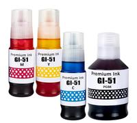 LAIPENG GI-51 GI51 Encre Compatible pour PIXMA G1520 G1560 G2520 G2560 G3520 G3560 G1530 G2570 G3570 G4570 Imprimante GI-51 BK GI-51BK GI-51C GI-51M GI-51Y 4 Multipack (Noir Cyan Magenta Jaune)