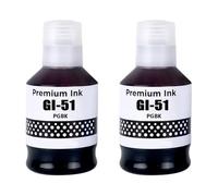 LAIPENG GI-51 GI51 Encre Compatible pour PIXMA G1520 G1560 G2520 G2560 G3520 G3560 G1530 G2570 G3570 G4570 Imprimante GI-51 BK GI-51BK (Noir*2)