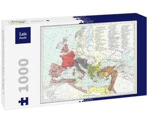 Lais Puzzle Carte Historical Atlas - William R. Shepherd Empire Romain vers 395 1000 pièces