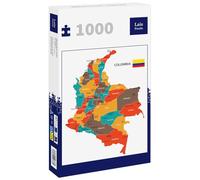 Lais Puzzle Colombie - Carte et Drapeau 1000 pièces