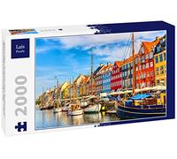 Lais Puzzle Copenhague, Vue Iconique. Célèbre Vieux Port Nyhavn dans Le Centre de Copenhague, Danemark en été Jour ensoleillé 2000 pièces