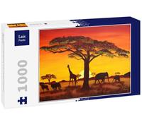 Lais Puzzle Coucher de Soleil avec Animaux africains 1000 pièces