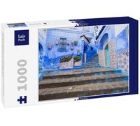 Lais Puzzle Détails architecturaux Traditionnels typiquement marocains à Chefchaouen, Maroc, Afrique Belle Rue de la médina Bleue avec Murs Bleus 1000 pièces