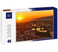 Lais Puzzle Florence, fleuve Arno et Ponte Vecchio au Coucher du Soleil, Italie 1000 pièces