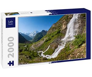 Lais Puzzle La Plus célèbre Cascade du Parc National des Ecrins : Le Voile de La Mariée. Vallée du Valgaudemar en été, Hautes-Alpes, Alpes françaises 2000 pièces