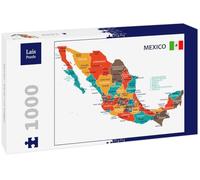 Lais Puzzle Mexique - Carte et Drapeau 1000 pièces
