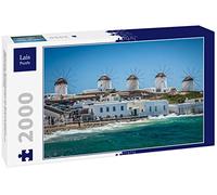 Lais Puzzle Mykonos, îles des Cyclades, Grèce. Célèbres moulins à Vent par Une Claire et Lumineuse journée d'été 2000 pièces
