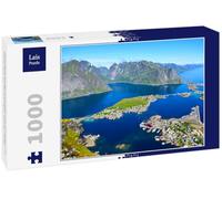 Lais Puzzle Un Point de Vue à Couper Le Souffle sur Les Montagnes et la mer Bleue à Reinebringen, îles Lofoten 1000 pièces