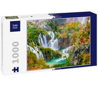 Lais Puzzle Vue détaillée des Magnifiques Chutes d'eau sous Le Soleil dans Le Parc National de Plitvice, Croatie 1000 pièces
