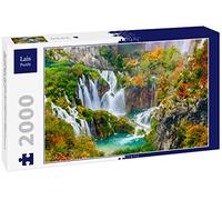 Lais Puzzle Vue détaillée des Magnifiques Chutes d'eau sous Le Soleil dans Le Parc National de Plitvice, Croatie 2000 pièces