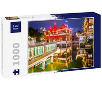 Lais Puzzle Yuyuan District à Shanghai, Chine de Nuit 1000 pièces