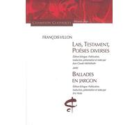Lais, testament, Poésies diverses ballades...