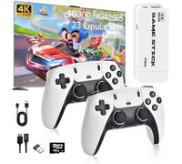 LAISHUNN - Clé de console de jeu rétro, bâton de jeu classique HDMI 4K, 23 émulateurs intégrés, plus de 40 000 jeux, Plug and Play, bâton de jeu vidéo TV avec double contrôleur sans fil 2.4