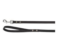 Flamingo - Rondo Black Riveted Leash .130 cm x 16 mm. for Dogs - FL-520449