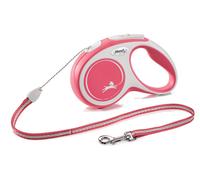 Laisse à enrouler FLEXI New COMFORT corde - 8m, jusqu'à 12kg - rouge