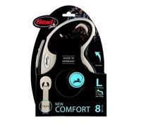 Flexi Laisse rétractable Comfort L — Sangle 8 m — Pour chiens jusqu'à 50 kg — Noir