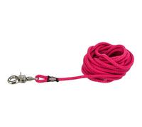 Laisse à pister, ø 6 mm x 5 M rose ronde sans dragonne, pour chien