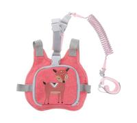Laisse Anti Perte pour Garçon et Filles, Harnais Bracelet, Rose | Bandoulière Réglable, Bande Réfléchissante, Coton Tricoté et Fil Acier Tpu