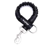 Laisse Antichoc pour Chien Yangbaga Laisse Extensible Élastique en Nylon idéal pour Marche, Courir pour Chien Petit à Moyen (Noir)