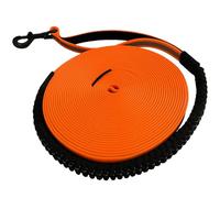 Laisse Biothane Romeo d'environ 10 m - Réfléchissante et imperméable - Avec amortisseur et poignée - Pour chiens de petite et moyenne taille - Idéale pour le rappel, l'entraînement et la course libre