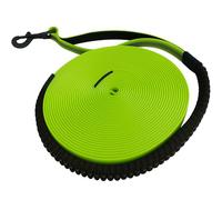 Laisse Biothane Romeo d'environ 10 m - Réfléchissante et imperméable - Avec amortisseur et poignée - Pour chiens de petite et moyenne taille - Idéale pour le rappel, l'entraînement et la course libre