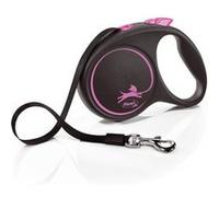 Laisse Black Design L Tape 5m black/ pink Flexi FU32T5-251-S-CP Noir/Rose G