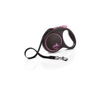 Laisse Black Design L Tape 5m black/ pink Flexi FU32T5-251-S-CP Noir/Rose G