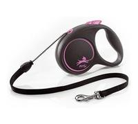 Laisse Black Design M Cord 5m black/ pink Flexi FU22C5-251-S-CP Noir/Rose G