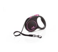 Laisse Black Design S Tape 5m black/ pink Flexi FU12T5-251-S-CP