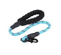 Laisse Bleu Réfléchissante Nylon pour Chien Courte 60cm | Poignée Métal Caoutchouc, pour Jogging et Balade Tranquille, Équilibre Entre Liberté et Contrôle